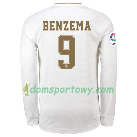 Koszulka Real Madryt Karim Benzema 9 Domowe Koszulki Piłkarskie 2019-2020 Długi Rękaw